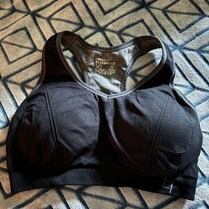 Black and gray sports bra